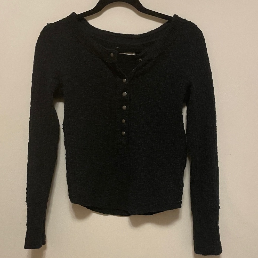 We The Free Black Long Sleeve Top